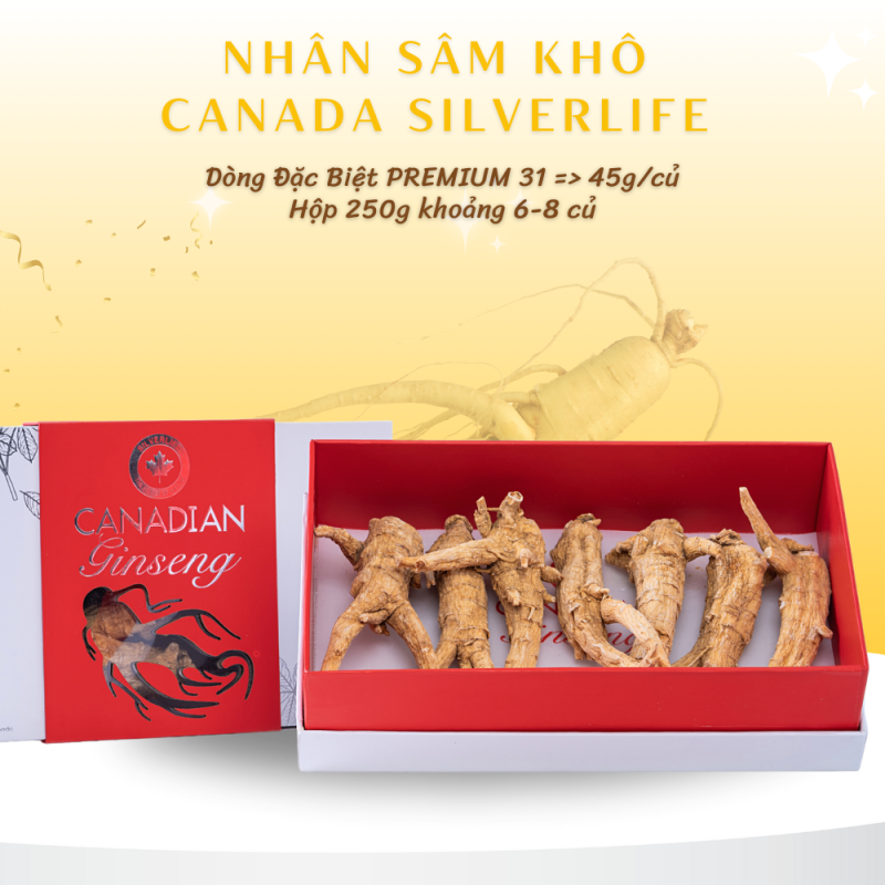 Nhân Sâm Canada SilverLife Nguyên Củ Premium 250g