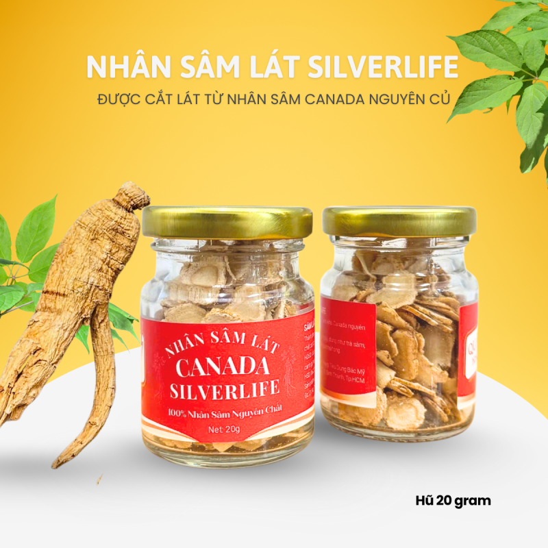 Nhân sâm lát Canada SilverLife hũ 20g